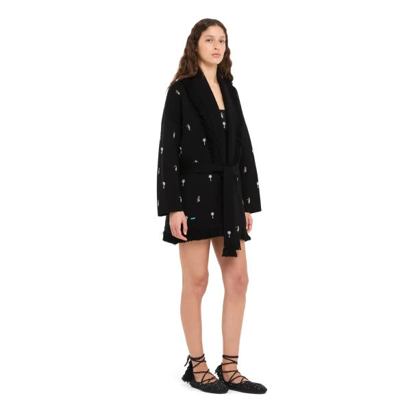 Alanui Dance With Me Cardigan in Black Multicolour