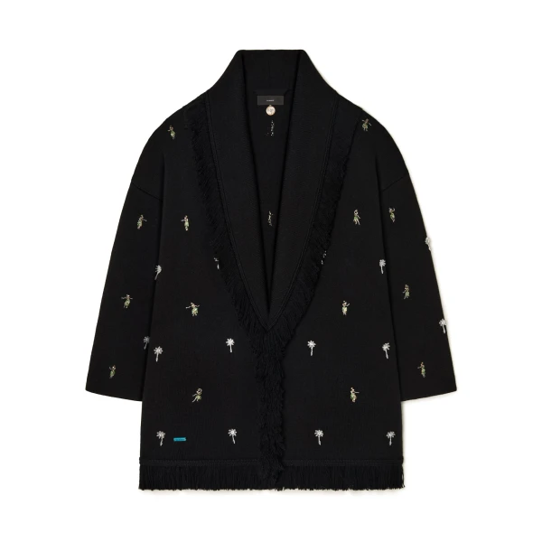 Alanui Dance With Me Cardigan in Black Multicolour | Cardigan | Coveti