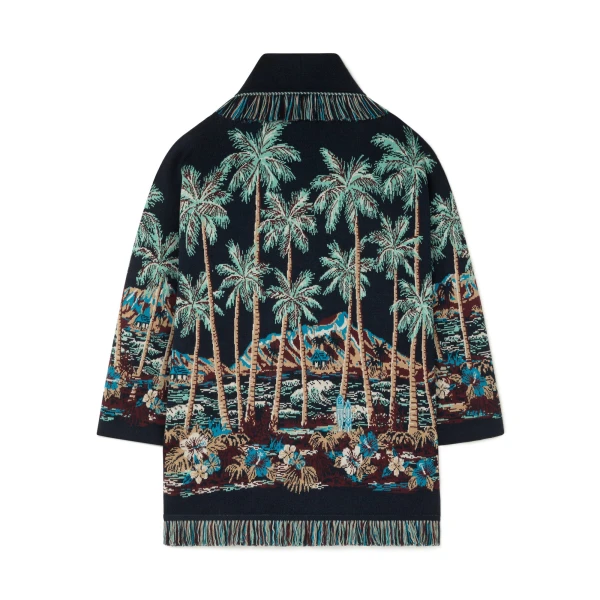 Alanui Diamond Head Cardigan in Midnight Blue Multicolour
