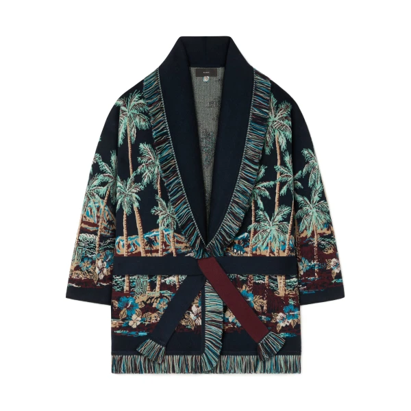 Alanui Diamond Head Cardigan in Midnight Blue Multicolour