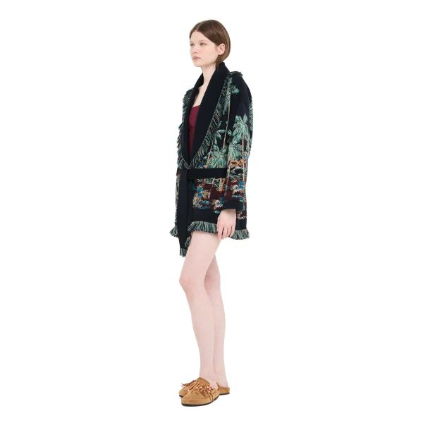 Alanui Diamond Head Cardigan in Midnight Blue Multicolour
