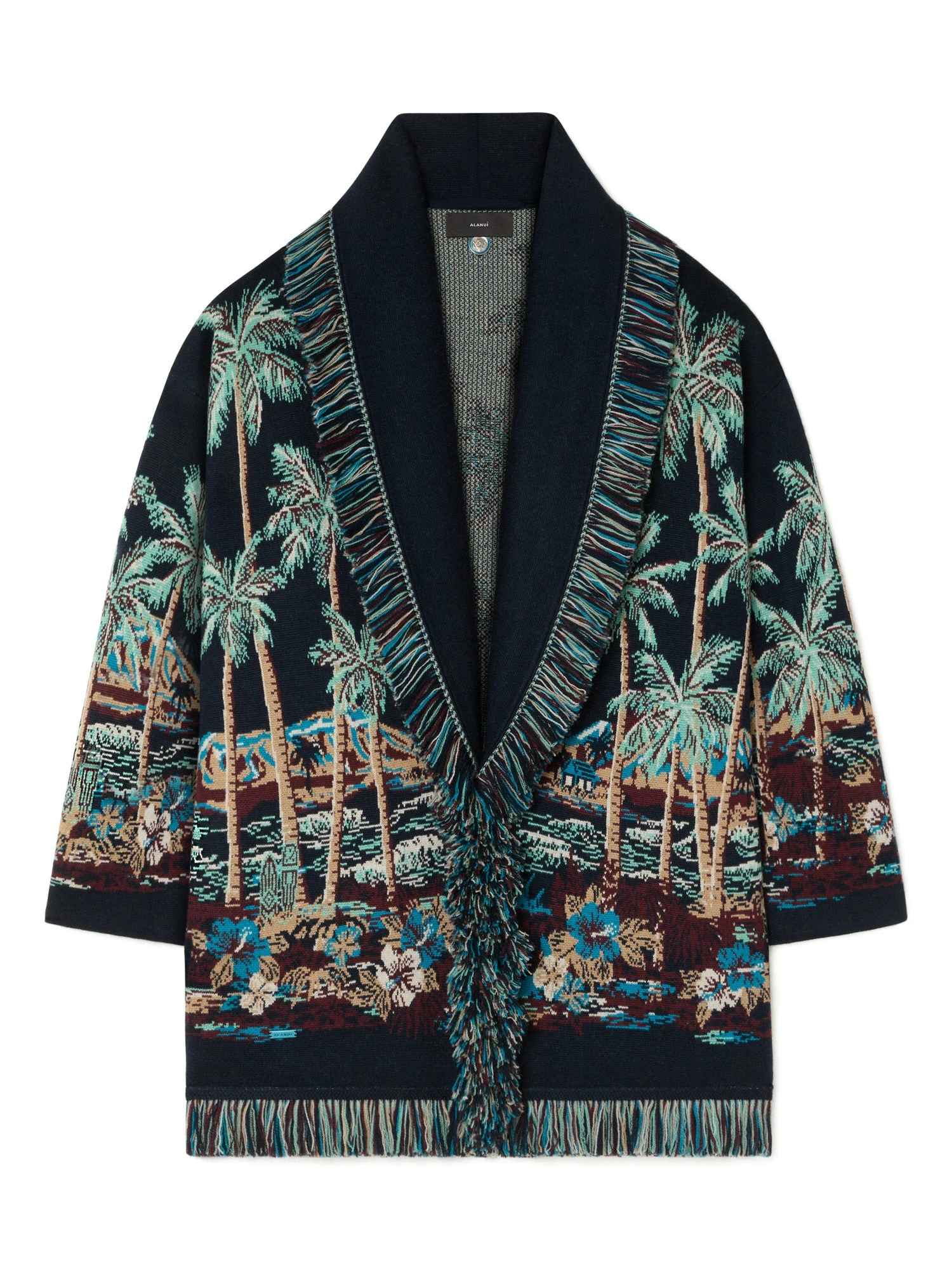 Alanui Diamond Head Cardigan in Midnight Blue Multicolour Alanui Diamond Head Cardigan in Midnight Blue Multicolour | Cardigan | Coveti