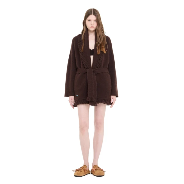 Alanui Finest Cardigan in Coffee