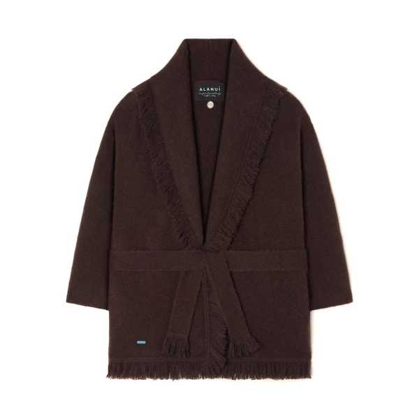 Alanui Finest Cardigan in Coffee