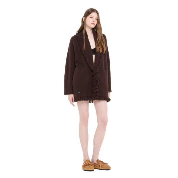 Alanui Finest Cardigan in Coffee