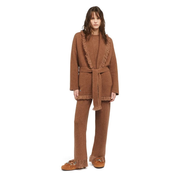 Alanui Finest Cardigan in Luli Brown