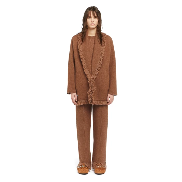 Alanui Finest Cardigan in Luli Brown