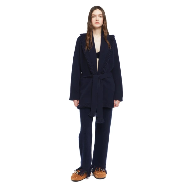 Alanui Finest Cardigan in Midnight Blue