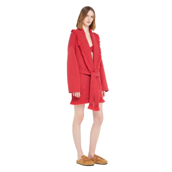 Alanui Finest Cardigan in Rosy Spike