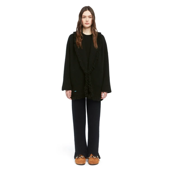 Alanui Finest Cashmere Silk Cardigan in Black