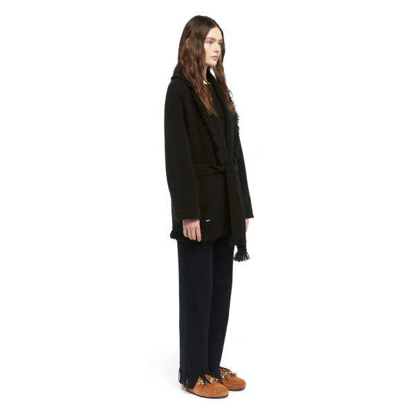 Alanui Finest Cashmere Silk Cardigan in Black