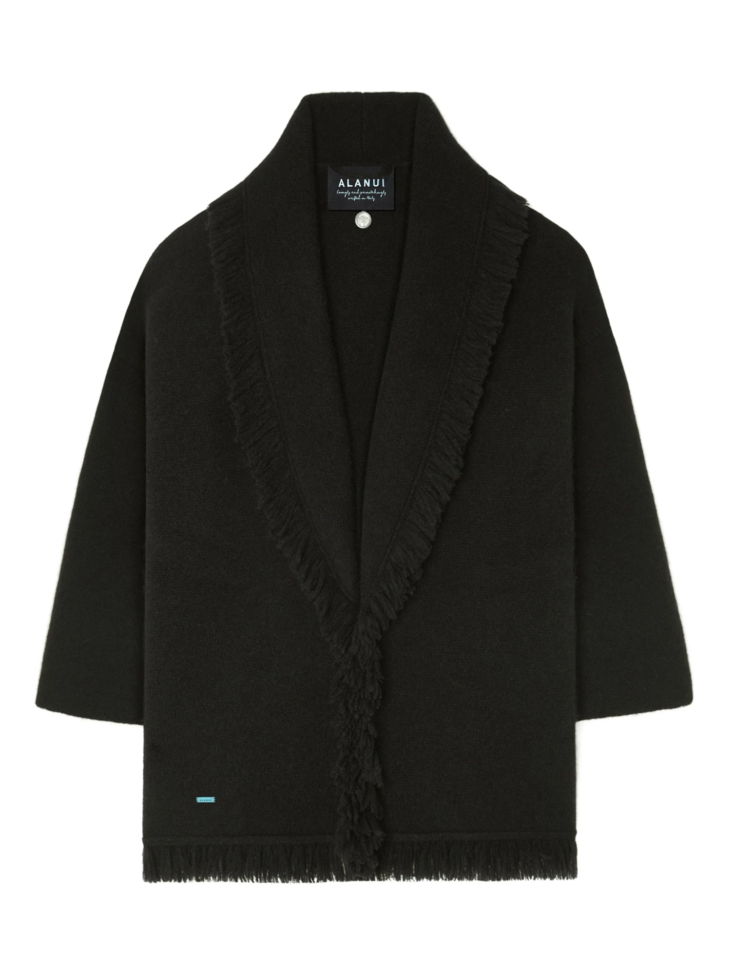 Alanui Finest Cashmere Silk Cardigan in Black Alanui Finest Cashmere Silk Cardigan in Black | Cardigan | Coveti