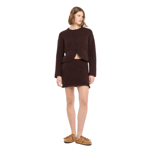 Alanui Finest Mini Skirt in Coffee