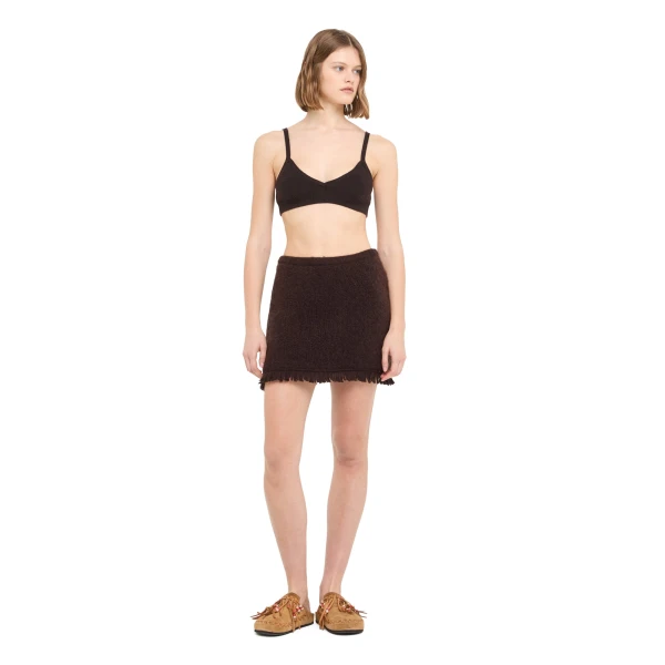Alanui Finest Mini Skirt in Coffee