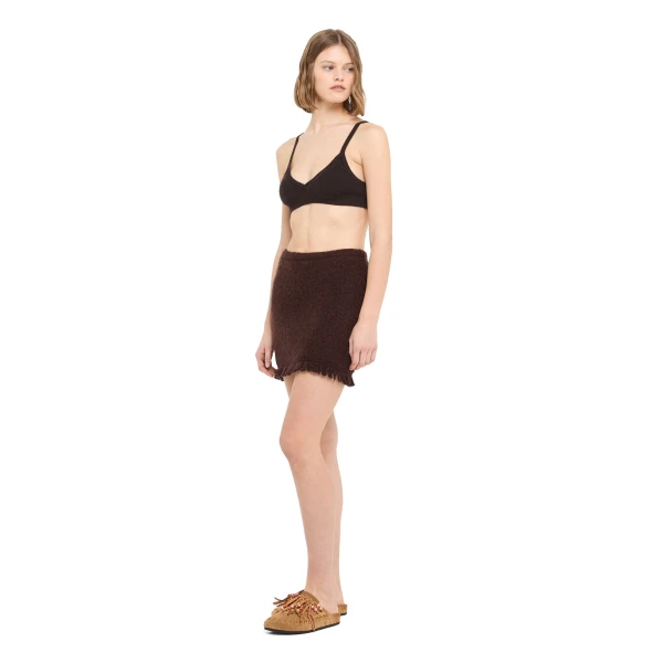 Alanui Finest Mini Skirt in Coffee