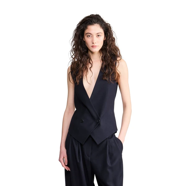 Alanui Giorgio Armani for Alanui Waistcoat in Navy