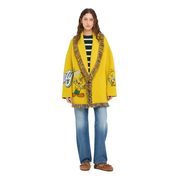 Alanui Hula Tweety Cardigan in Yellow Multicolour