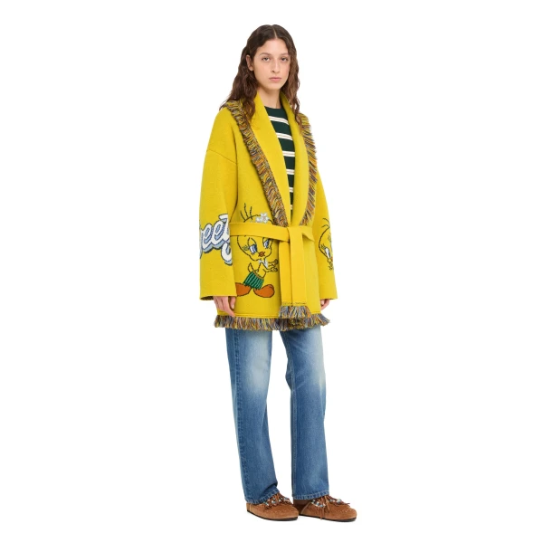 Alanui Hula Tweety Cardigan in Yellow Multicolour