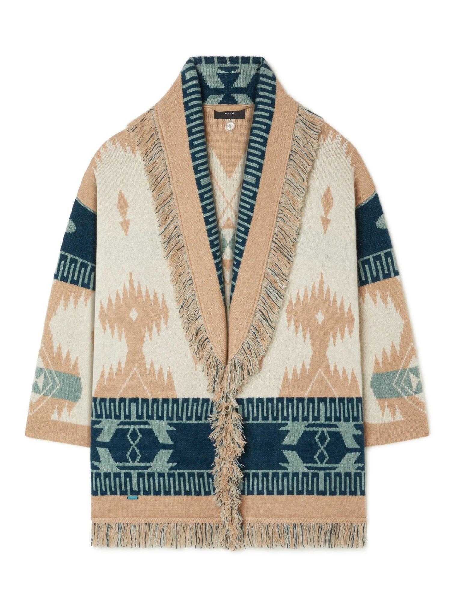 Alanui Icon Jacquard Cardigan in Chalk and Sand Alanui Icon Jacquard Cardigan in Chalk and Sand | Cardigan | Coveti