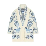 Alanui Island Roots Foulard Cardigan in Chalk and Onda | Cardigan | Coveti