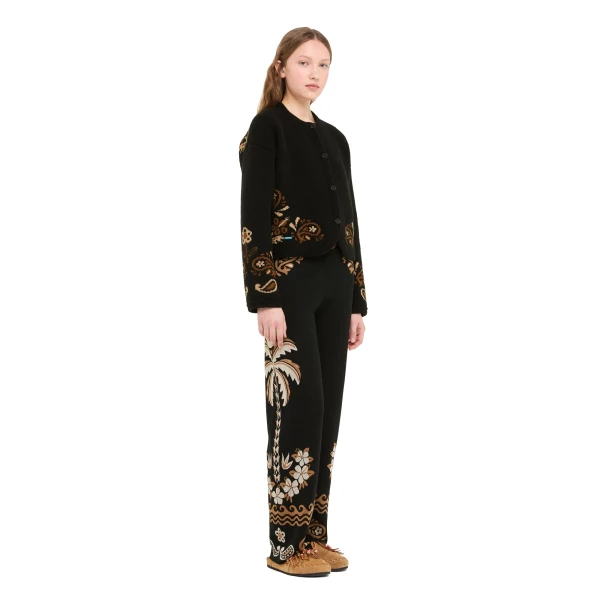 Alanui Island Roots Foulard Jacket in Black and Camel