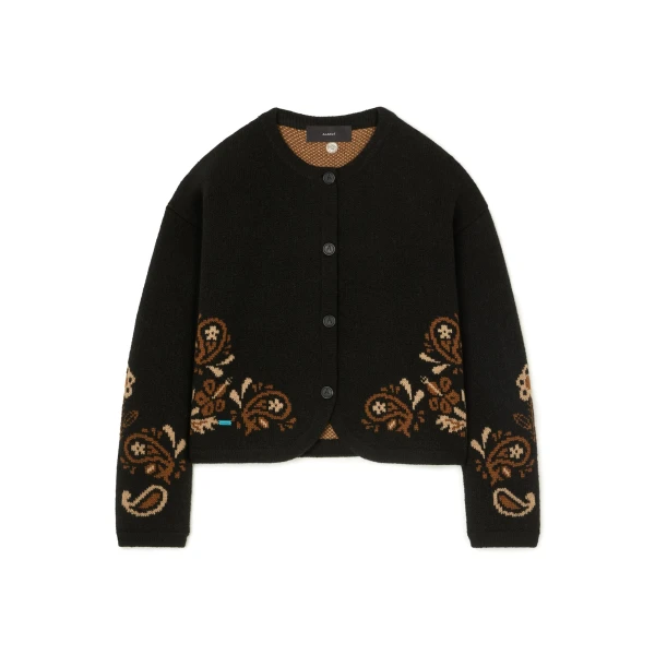 Island Roots Foulard Jacket in Black and Camel