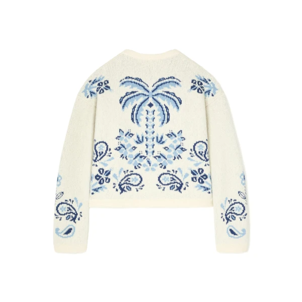 Alanui Island Roots Foulard Jacket in Chalk and Onda
