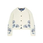 Alanui Island Roots Foulard Jacket in Chalk and Onda | Jackets | Coveti