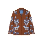 Alanui Island Roots Foulard Shirt in Tabacco and Onda | Shirts | Coveti