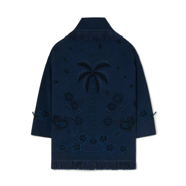 Alanui Nature In Bloom Cardigan in Oceano