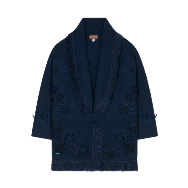 Alanui Nature In Bloom Cardigan in Oceano