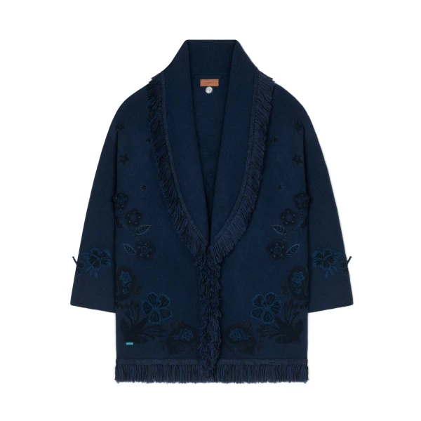 Alanui Nature In Bloom Cardigan in Oceano | Cardigan | Coveti