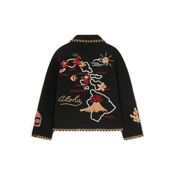 Alanui Remember Me Jacket in Black and Camel