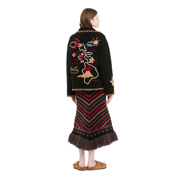 Alanui Remember Me Jacket in Black and Camel