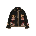 Alanui Remember Me Jacket in Black and Camel | Jackets | Coveti