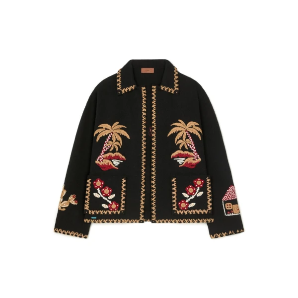 Remember Me Jacket in Black and Camel