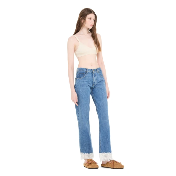 Alanui Romance Regular Denim Pants in Medium Wash