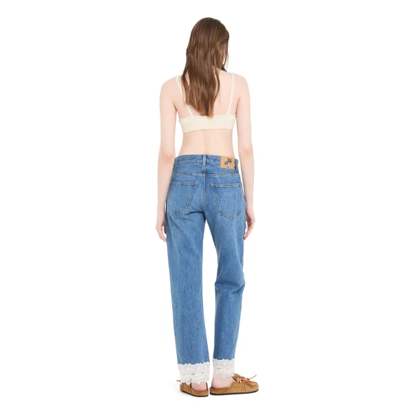 Alanui Romance Regular Denim Pants in Medium Wash