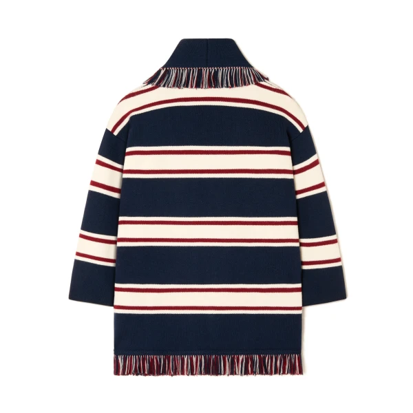 Alanui Rugby Club Cardigan in Midnight Blue Multicolour