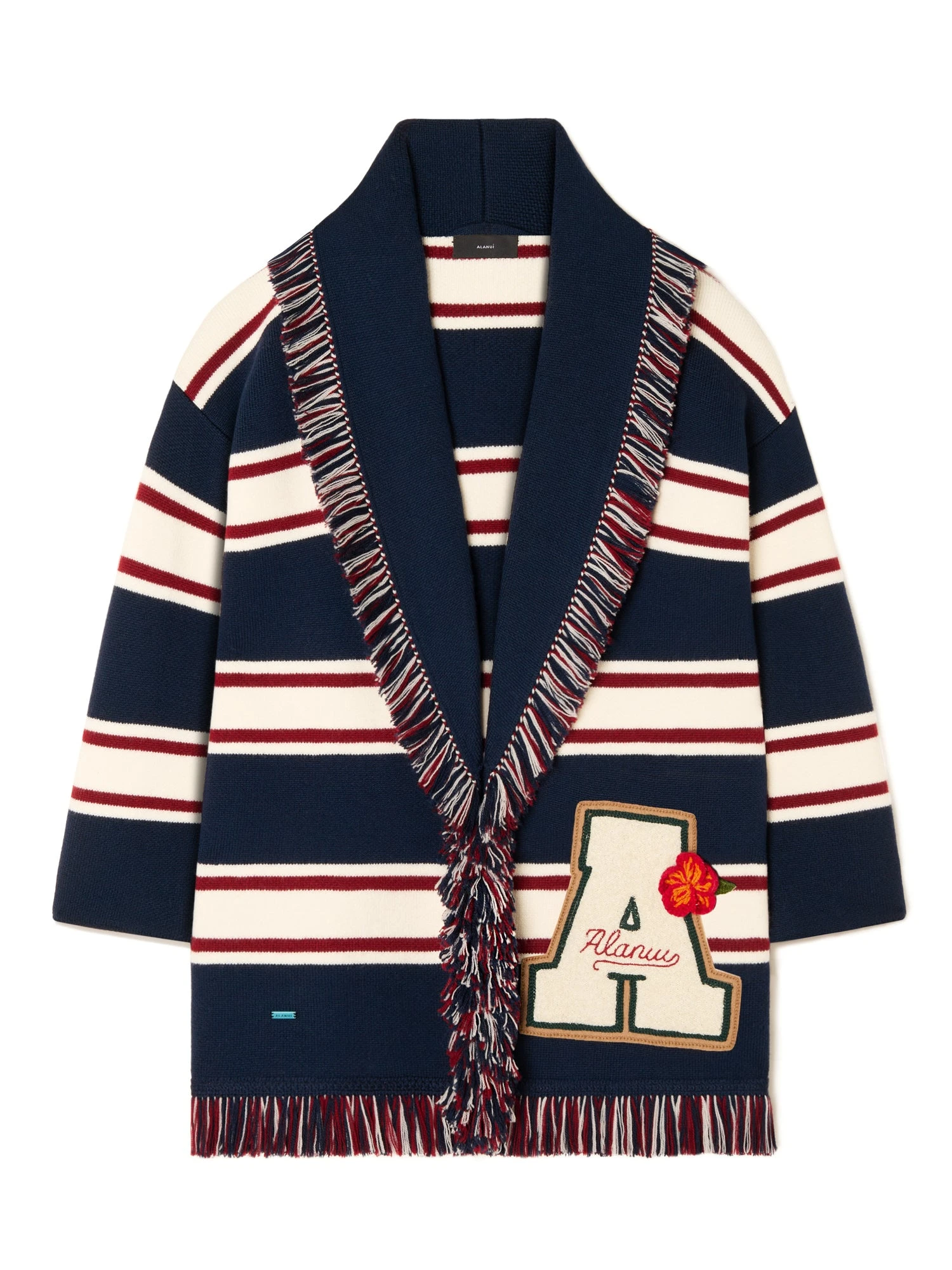Alanui Rugby Club Cardigan in Midnight Blue Multicolour Alanui Rugby Club Cardigan in Midnight Blue Multicolour | Cardigan | Coveti