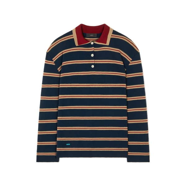 Rugby Club Double Collar Polo in Midnight Blue Multicolour