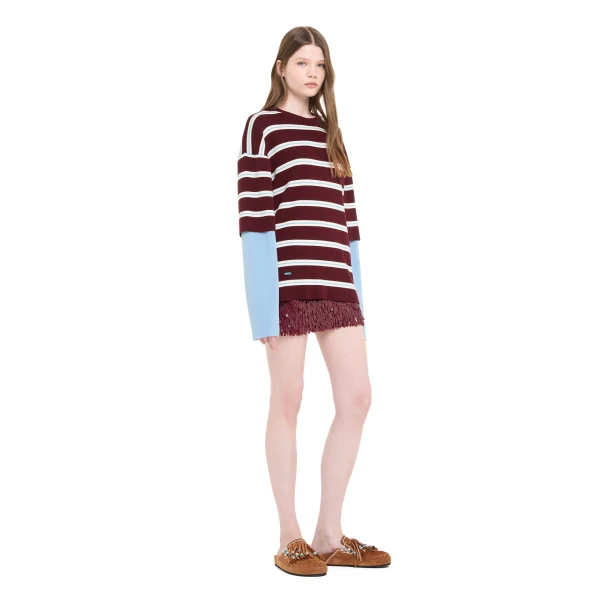 Alanui Rugby Club Double Sleeve Top in Vermouth Multicolour