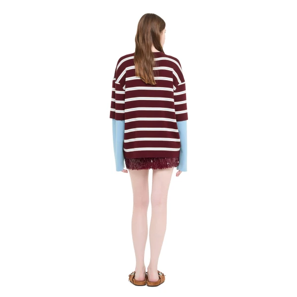Alanui Rugby Club Double Sleeve Top in Vermouth Multicolour