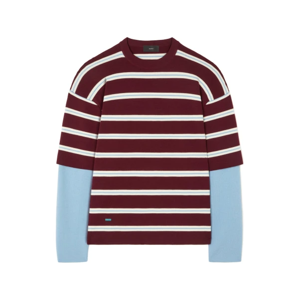 Rugby Club Double Sleeve Top in Vermouth Multicolour