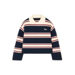 Alanui Rugby Club Polo in Midnight Blue Multicolour | Long Sleeve | Coveti
