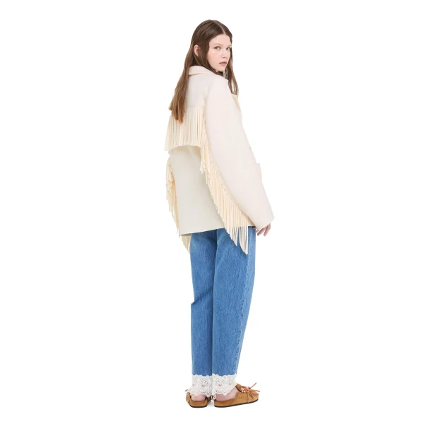 Alanui Spirit Of The West Jacket in Chalk