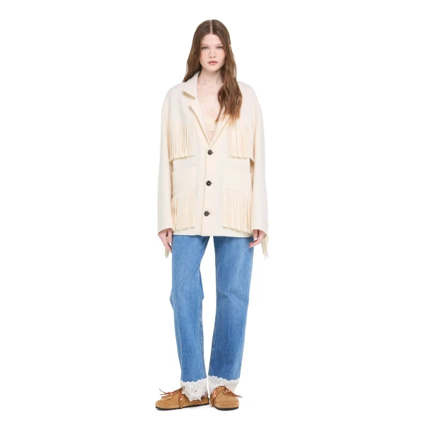 Alanui Spirit Of The West Jacket in Chalk