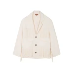 Alanui Spirit Of The West Jacket in Chalk | Jackets | Coveti