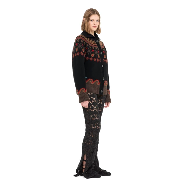 Alanui Sweet Winter Jacket in Black Multicolour