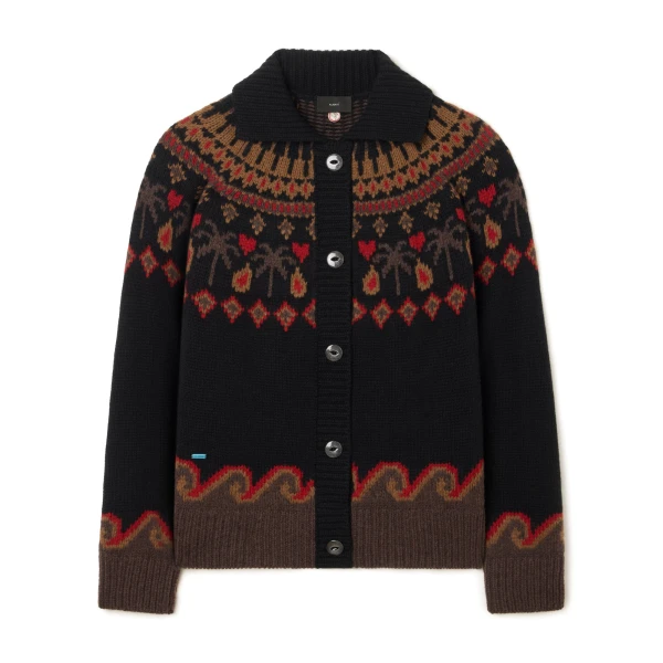 Alanui Sweet Winter Jacket in Black Multicolour | Jackets | Coveti
